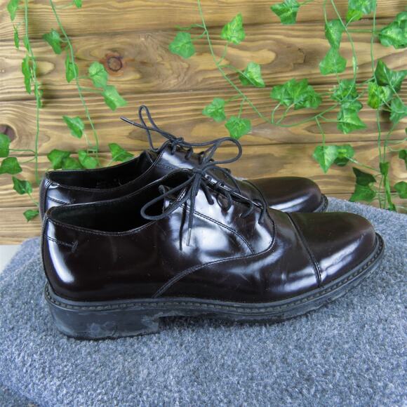 Bostonian Men's Strada Toe Cap Oxford Burgundy Patent Leather Size 9 Medium 2025 - Picture 3 of 6